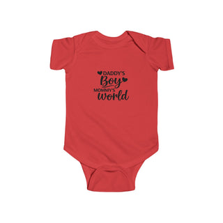 Daddy’s Boy Mommy’s World Onesie Baby Boy Outfit Cute Mom Dad Gift