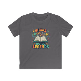 Books Build Legends Kids T-Shirt – Cool Reading Graphic Tee for Boys, Fun Book Lover Shirt for Kids