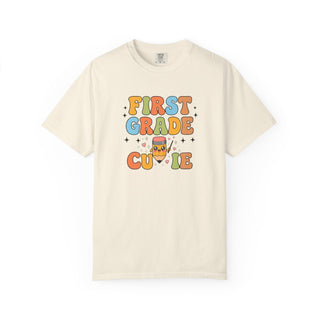 Back to School First Grade Teacher Tee Soft Cotton Relaxed Fit Fun Classroom Apparel Year Round Wear