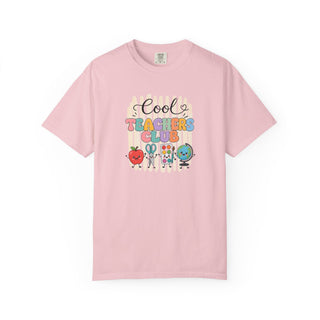 Teaching Outfit Essential Garment Dyed Cotton Shirt Cool Teachers Club Design Professional Casual Wear Comfortable Relaxed Fit Tee Daily Classroom Attire Heavy Cotton Material Soft Wash Finish Back To School Teacher Gift Staff Meeting Style