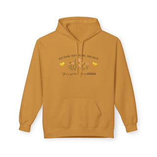 Keep Trying Keep Blooming Don’t Give Up Motivational Floral Hoodie Gift