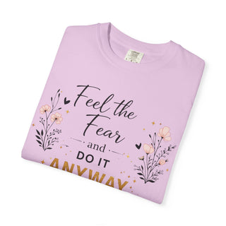 Feel the Fear and Do It Anyway Gold Motivational Quote Hoodie Shirt