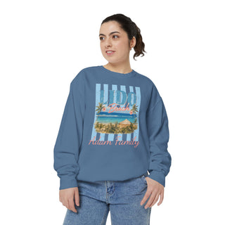 Vintage Beach Sweatshirt – Garmentdyed Palm Tree Coastal Crewneck