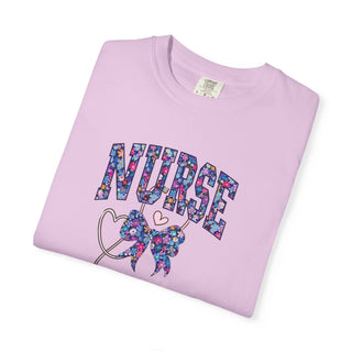 Floral Nurse Shirt Girly Nurse Tee RN LPN Shirt Stethoscope Nurse Shirt NICU ER Shirt School Nurse Shirt New Nurse Gift