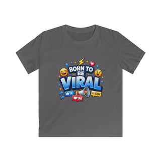 Born to Be Viral Kids T-Shirt – Funny Social Media Graphic Tee for Boys, Trendy Cool Kids Shirt