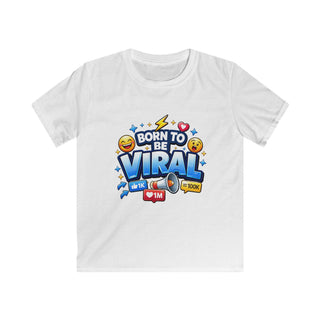 Born to Be Viral Kids T-Shirt – Funny Social Media Graphic Tee for Boys, Trendy Cool Kids Shirt