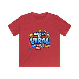 Born to Be Viral Kids T-Shirt – Funny Social Media Graphic Tee for Boys, Trendy Cool Kids Shirt