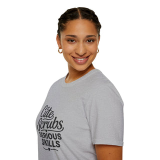 Cute Scrubs Serious Skills Shirt, Funny Nurse Tee, Healthcare Worker Gift