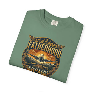 Prepared for Fatherhood Landing Shirt, New Dad Pilot Tee, Pregnancy Reveal Gift for Expecting Dad Est 2026