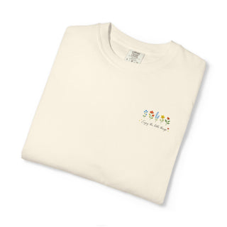 Enjoy the Little Things Embroidered Floral Aesthetic Tee