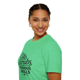 Cute Scrubs Serious Skills Shirt, Funny Nurse Tee, Healthcare Worker Gift
