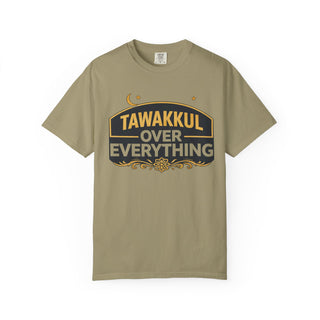 Tawakkul Over Everything Shirt, Islamic Faith Quote Graphic Tee
