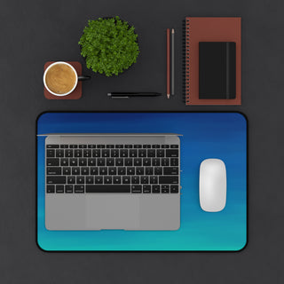 No Excuses Just Results Teal & Blue Desk Mat – Focus Productivity Pad