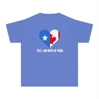Yes I Am Both of Them Youth Shirt, Somali Canadian Pride Kids Heritage Tee