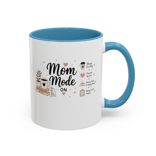 Mom Mode Accent Coffee Mug (11, 15oz) – Running on Coffee & Love