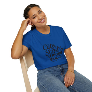 Cute Scrubs Serious Skills Shirt, Funny Nurse Tee, Healthcare Worker Gift