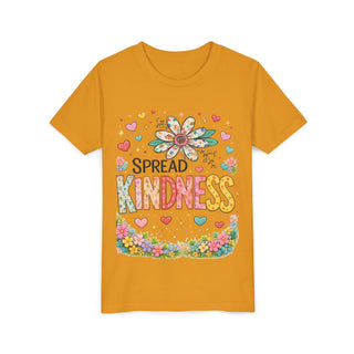 Spread Kindness Girls T-Shirt – Cute Floral Positive Kids Tee