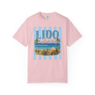 Lido Beach Vintage Coastal Graphic Tee Tropical Beach Vacation Shirt Retro Summer Travel T-Shirt Palm Tree Ocean Graphic Tee Africa Beach Lover Gift