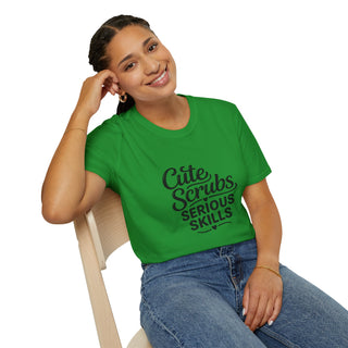 Cute Scrubs Serious Skills Shirt, Funny Nurse Tee, Healthcare Worker Gift