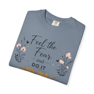 Feel the Fear and Do It Anyway Gold Motivational Quote Hoodie Shirt