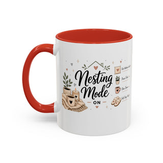 Nesting Mode Accent Coffee Mug (11, 15oz) – Cozy Self Care Vibes