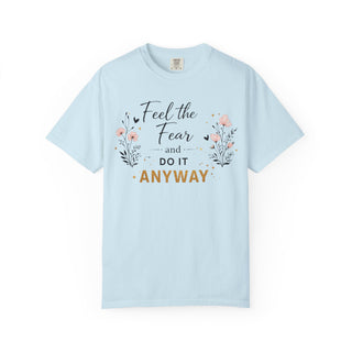 Feel the Fear and Do It Anyway Gold Motivational Quote Hoodie Shirt