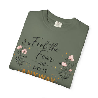 Feel the Fear and Do It Anyway Gold Motivational Quote Hoodie Shirt