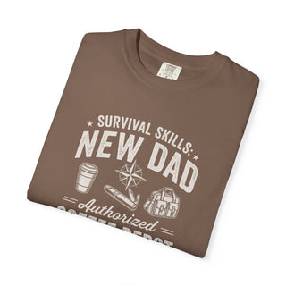 New Dad Survival Skills Tee | Authorized Coffee Depot Shirt (Est. 2026)