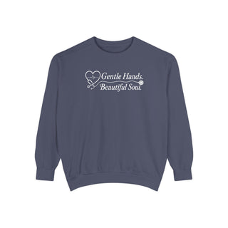 Nurse Crewneck Sweatshirt Gentle Hands Beautiful Soul Personalized Custom Design Gift