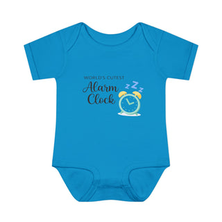 World’s Cutest Alarm Clock Onesie Funny Newborn Baby Outfit Gift