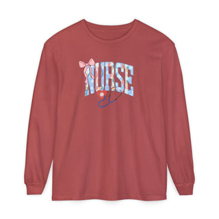Floral Nurse Long Sleeve Shirt Girly Healthcare RN LPN NICU School Nurse Gift Tee Nurse Appreciation Gift New Nurse Gift