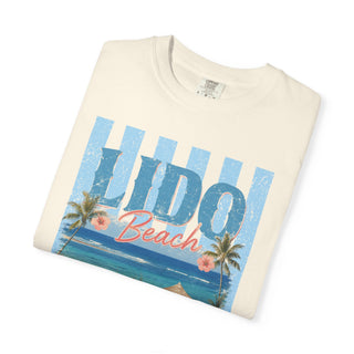 Vintage Lido Beach Tshirt – Garmentdyed Coastal Graphic Retro Design