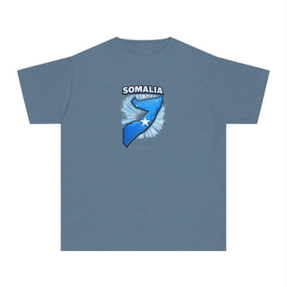 Somalia Map Youth Shirt, Somali Pride Kids Tee, Somalia Flag Outline T-Shirt, Heritage Gift for Boys Girls, Patriotic Somalia Youth Tee