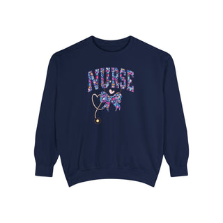 Floral Nurse Sweatshirt Cute Nurse Gift RN LPN Crewneck Nurse Appreciation Sweatshirt Healthcare Worker Gift Medical Professional Sweatshirt