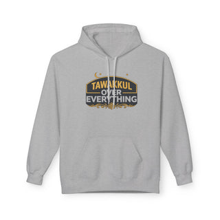 Tawakkul Unisex Islamic Hoodie Faith Message Soft Midweight Fleece