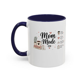 Mom Mode Accent Coffee Mug (11, 15oz) – Running on Coffee & Love