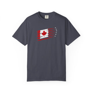 Comfort Colors Canadian Flag Airplane Shirt, Canada Pilot Tee, Aviation Lover Gift, Maple Leaf Patriotic Travel T-Shirt