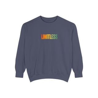 Limitless Sweatshirt, Motivational Gradient Graphic Aesthetic Crewneck Gift