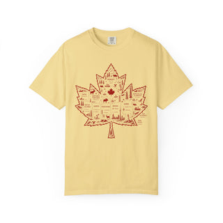 Canadian Maple Leaf Vintage Unisex Shirt Garment Dyed Heavyweight Cotton Tee