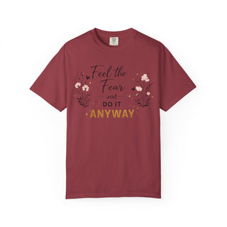 Feel the Fear and Do It Anyway Gold Motivational Quote Hoodie Shirt