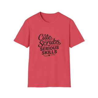 Cute Scrubs Serious Skills Shirt, Funny Nurse Tee, Healthcare Worker Gift