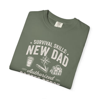 New Dad Survival Skills Tee | Authorized Coffee Depot Shirt (Est. 2026)