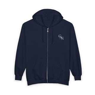 Breaking News I Don't Care Full Zip Unisex Hoodie with Front and Back Design