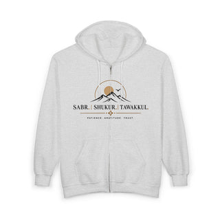 Islamic Hoodie – Sabr Shukur Tawakkul Fullzip Mountain Design