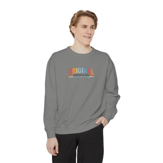Vintage Graphic Sweatshirt – Garment Dyed Relaxed Fit Crewneck Original Since Day One Sweatshirt