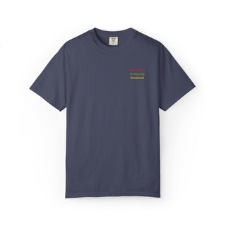 Unbothered Unstoppable Unmatched Embroidered Minimalist Tee