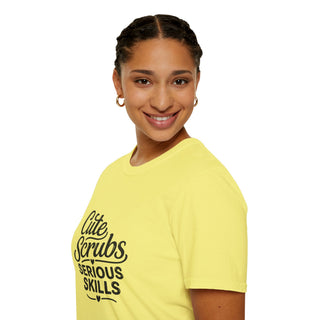 Cute Scrubs Serious Skills Shirt, Funny Nurse Tee, Healthcare Worker Gift