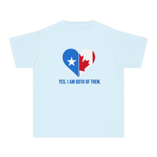Yes I Am Both of Them Youth Shirt, Somali Canadian Pride Kids Heritage Tee