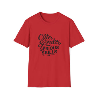 Cute Scrubs Serious Skills Shirt, Funny Nurse Tee, Healthcare Worker Gift