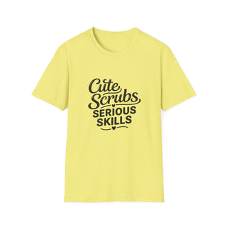 Cute Scrubs Serious Skills Shirt, Funny Nurse Tee, Healthcare Worker Gift